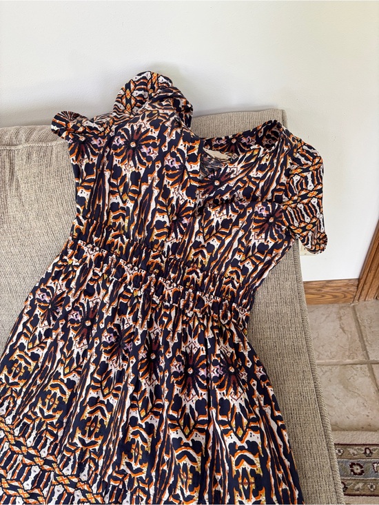 Anthropologie Dresses & Skirts - Anthropologie Navy, Orange & White Printed Maxi Dress